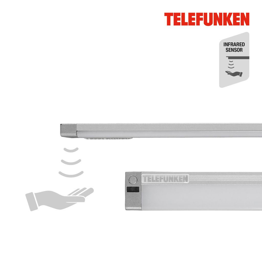 TELEFUNKEN LED Apparecchio sottopensile 57,3 cm 1x 8W 800lm argento